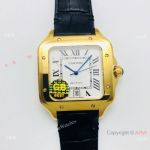 (GB) Cartier Santos Yellow Gold Watch - AAA Swiss Replica